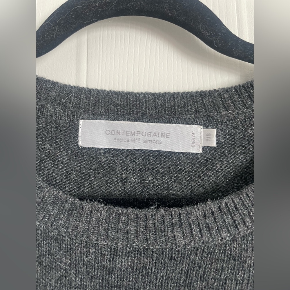 Gray Bird Sweater S Cottagecore Cozy Academia Soft Girl Knit - Picture 3 of 11